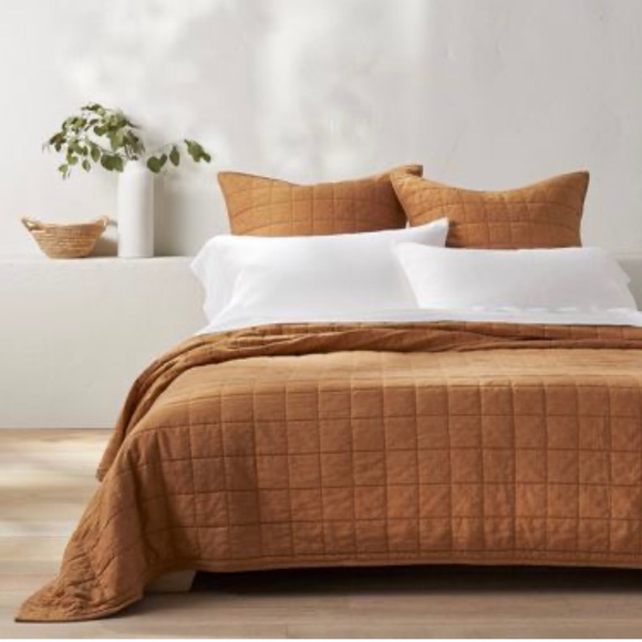 Casaluna Bedding Casaluna King Linen Blend Quilt Heavyweight Warm Brown Cozy Target Luxury